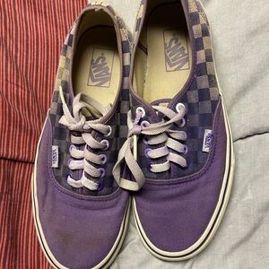 Purple and White Vans